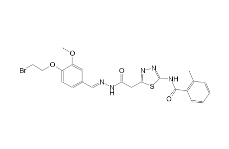 N-[5-(2-{(2E)-2-[4-(2-bromoethoxy)-3-methoxybenzylidene]hydrazino}-2-oxoethyl)-1,3,4-thiadiazol-2-yl]-2-methylbenzamide