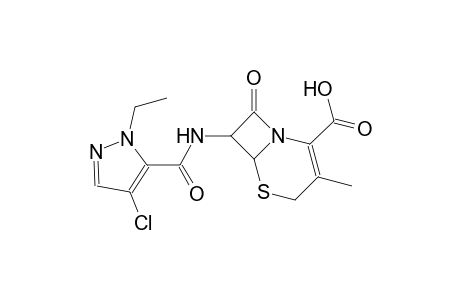 7-{[(4-chloro-1-ethyl-1H-pyrazol-5-yl)carbonyl]amino}-3-methyl-8-oxo-5-thia-1-azabicyclo[4.2.0]oct-2-ene-2-carboxylic acid