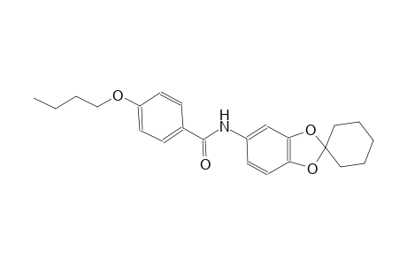 4-butoxy-N-spiro[1,3-benzodioxole-2,1'-cyclohexane]-5-ylbenzamide 4-butoxy-N-spiro[1,3-benzodioxole-2,1'-cyclohexane]-5-yl-benzamide 4-butoxy-N-(5-spiro[1,3-benzodioxole-2,1'-cyclohexane]yl)benzamide