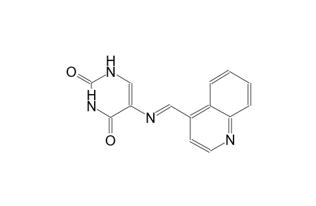 5-{[(E)-4-quinolinylmethylidene]amino}-2,4(1H,3H)-pyrimidinedione