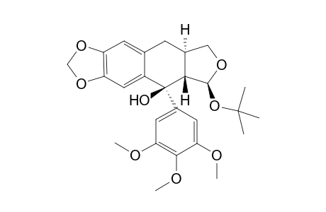 6-tert-Butoxy-5-(3,4,5-trimethoxyphenyl)-5,5a,6,8,8a,9-hexahydrofuro[3',4':6,7]naphtho[2,3-d][1,3]dioxo-5-ol