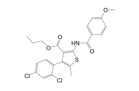 propyl 4-(2,4-dichlorophenyl)-2-[(4-methoxybenzoyl)amino]-5-methyl-3-thiophenecarboxylate