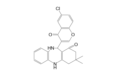 1H-dibenzo[b,e][1,4]diazepin-1-one, 11-(6-chloro-4-oxo-4H-1-benzopyran-3-yl)-2,3,4,5,10,11-hexahydro-3,3-dimethyl-