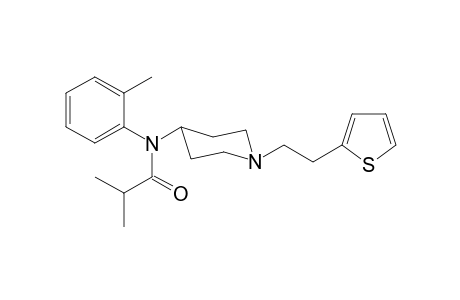 N-(2-Methylphenyl)-N-([(2-thiophen-2-yl)ethyl]piperidin-1-yl)-2-methylpropanamide