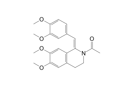1-[(1E)-1-[(3,4-dimethoxyphenyl)methylene]-6,7-dimethoxy-3,4-dihydroisoquinolin-2-yl]ethanone