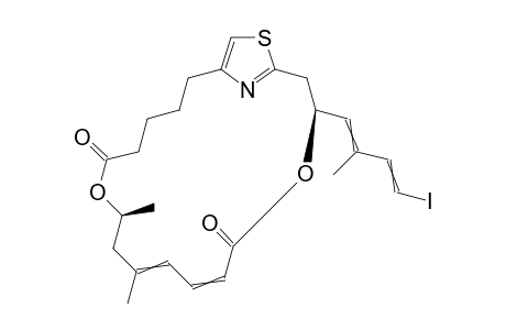 (8S,16S)-16-(4-iodo-2-methyl-buta-1,3-dienyl)-8,10-dimethyl-7,15-dioxa-19-thia-21-azabicyclo[16.2.1]henicosa-1(20),10,12,18(21)-tetraene-6,14-dione