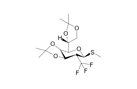 1,2-Dideoxy-3,4:6,7-di-O-isopropylidene-1.beta.-(methylsulfanyl)-2-C-(trifluoromethyl)-D-glycero-D-galacto-heptopyranoside