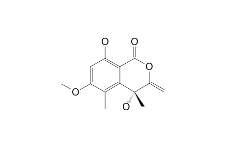 (R)-3,4-DIHYDRO-4,8-DIHYDROXY-6-METHOXY-4,5-DIMETHYL-3-METHYLENEISOCHROMEN-1-ONE
