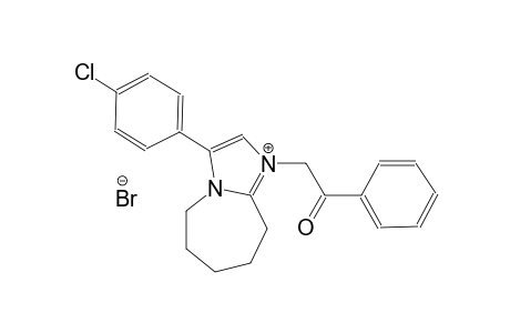 3-(4-chlorophenyl)-1-(2-oxo-2-phenylethyl)-6,7,8,9-tetrahydro-5H-imidazo[1,2-a]azepin-1-ium bromide