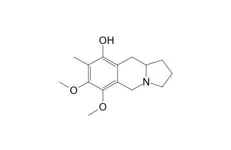 9-Hydroxy-6,7-dimethoxy-8-methyl-1,2,3,5,10,10a-hexahydrobenz[f]indolizine