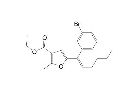 Ethyl (E)-5-(1-(3-bromophenyl)hex-1-en-1-yl)-2-methylfuran-3-carboxylate