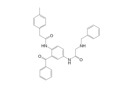 N-{3-Benzoyl-4-[(p-methylphenyl)acetylamino]phenyl}-N(.alpha.)-benzylglycinamide