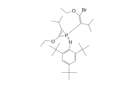 E-1-(2,4,6-TRI-TERT.-BUTYLPHENYLAMINO)-1-(1-ETHOXY-1-BROMO-3-METHYLBUTEN-2-YL)-2-ISOPROPYL-3-ETHOXY-LAMBDA-(5)-PHOSPHIRENE