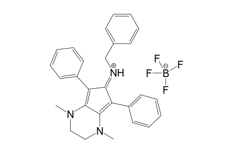 N-(1,4-Dimethyl-5,7-diphenyl-1,2,3,4-tetrahydro-6H-cyclopenta[b]pyrazin-6-ylidene)-1-phenylmethanaminium tetrafluoroborate