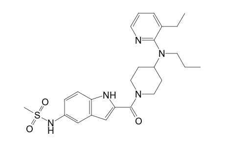 N-[2-[4-[(3-ethyl-2-pyridyl)-propyl-amino]piperidine-1-carbonyl]-1H-indol-5-yl]methanesulfonamide