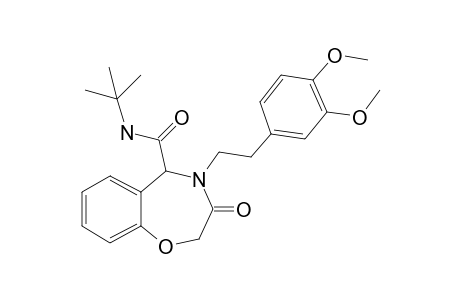 N-(Tert-butyl)-4-(3,4-dimethoxyphenethyl)-3-oxo-2,3,4,5-tetrahydrobenzo[F][1,4]oxazepine-5-carboxamide