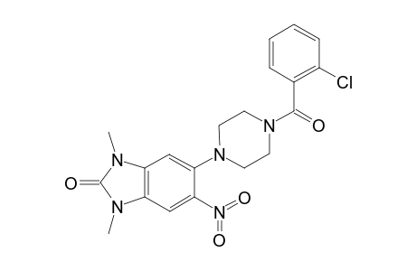 2H-1,3-Benzimidazol-2-one, 5-[4-(2-chlorobenzoyl)-1-piperazinyl]-1,3-dihydro-1,3-dimethyl-6-nitro-