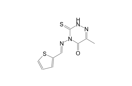 1,2,4-triazin-5(2H)-one, 3,4-dihydro-6-methyl-4-[[(E)-2-thienylmethylidene]amino]-3-thioxo-