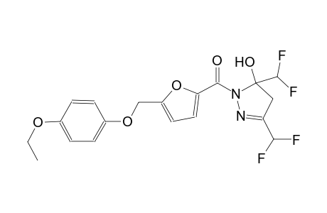 3,5-bis(difluoromethyl)-1-{5-[(4-ethoxyphenoxy)methyl]-2-furoyl}-4,5-dihydro-1H-pyrazol-5-ol