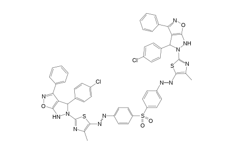5,5'-(5,5'-((Sulfonylbis(4,1-phenylene))bis(diazene-2,1-diyl))bis(4-methylthiazole-5,2-diyl))bis(4-(4-chlorophenyl)-3-phenyl-5,6-dihydro-4H-pyrazolo[4,3-d]isoxazole)
