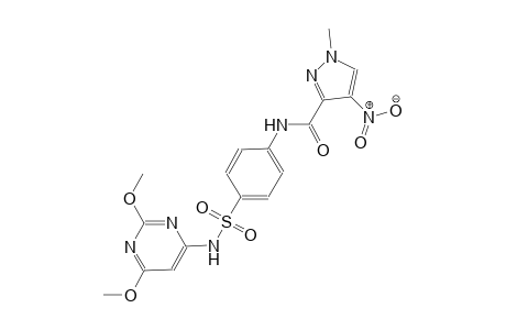 N-(4-{[(2,6-dimethoxy-4-pyrimidinyl)amino]sulfonyl}phenyl)-1-methyl-4-nitro-1H-pyrazole-3-carboxamide