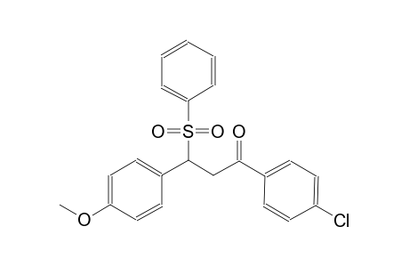 1-propanone, 1-(4-chlorophenyl)-3-(4-methoxyphenyl)-3-(phenylsulfonyl)-