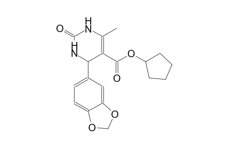 cyclopentyl 4-(1,3-benzodioxol-5-yl)-6-methyl-2-oxo-1,2,3,4-tetrahydro-5-pyrimidinecarboxylate