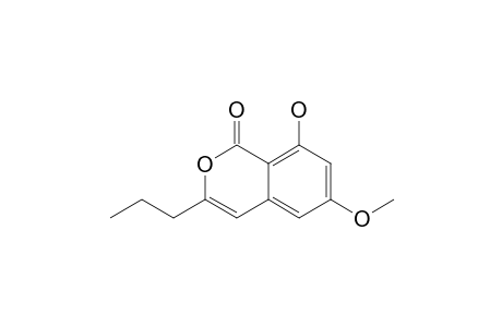 1H-2-Benzopyran-1-one, 8-hydroxy-6-methoxy-3-propyl-