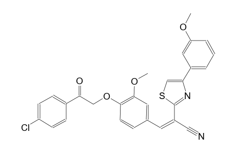 (2Z)-3-{4-[2-(4-chlorophenyl)-2-oxoethoxy]-3-methoxyphenyl}-2-[4-(3-methoxyphenyl)-1,3-thiazol-2-yl]-2-propenenitrile