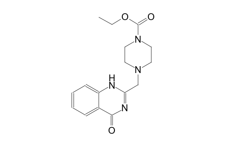 1-piperazinecarboxylic acid, 4-[(1,4-dihydro-4-oxo-2-quinazolinyl)methyl]-, ethyl ester