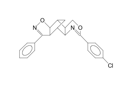 2-P-Chlorophenyl-5,8-methano-4aR, 5,6S,7S,8,8aS-hexahydro-4H-3,1-benzoxazino(7,6-D)-3-phenylisoxazoline
