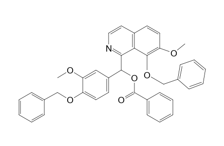 1-Isoquinolinemethanol, 7-methoxy-.alpha.-[3-methoxy-4-(phenylmethoxy)phenyl]-8-(phenylmethoxy)-, benzoate (ester), (.+-.)-