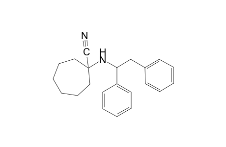 1-[(1,2-diphenylethyl)amino]cycloheptanenitrile