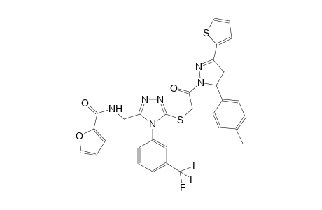 2-furancarboxamide, N-[[5-[[2-[4,5-dihydro-5-(4-methylphenyl)-3-(2-thienyl)-1H-pyrazol-1-yl]-2-oxoethyl]thio]-4-[3-(trifluoromethyl)phenyl]-4H-1,2,4-triazol-3-yl]methyl]-