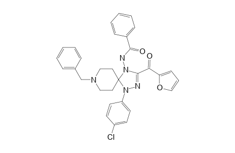 4-BENZOYLAMINO-8-BENZOYL-1-(4-CHLOROPHENYL)-3-(2-FUROYL)-1,2,4,8-TETRAAZA-SPIRO-[4.5]-DEC-2-ENE