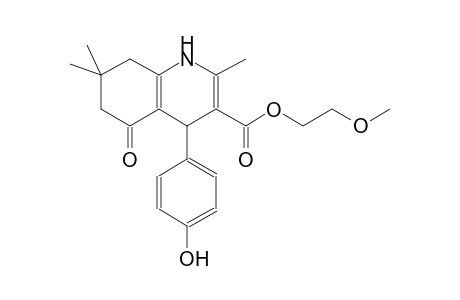 2-methoxyethyl 4-(4-hydroxyphenyl)-2,7,7-trimethyl-5-oxo-1,4,5,6,7,8-hexahydro-3-quinolinecarboxylate