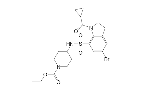 1-piperidinecarboxylic acid, 4-[[[5-bromo-1-(cyclopropylcarbonyl)-2,3-dihydro-1H-indol-7-yl]sulfonyl]amino]-, ethyl ester