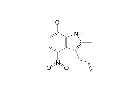 3-Allyl-7-chloro-4-nitro-2-methylindole