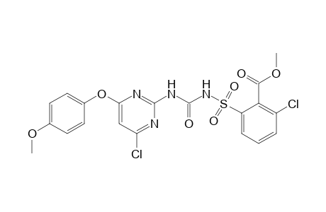 Benzoic acid, 2-chloro-6-[[[[[4-chloro-6-(4-methoxyphenoxy)-2-pyrimidinyl]amino]carbonyl]amino]sulfonyl]-, methyl ester