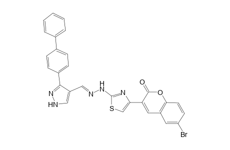 3-(Biphenyl)-1H-pyrazole-4-carbaldehyde[4-(6-bromo-2-oxo-2Hchromen-3-yl)-1,3-thiazol-2-yl]hydrazone