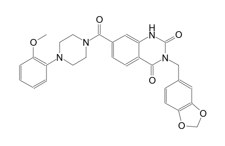3-(1,3-benzodioxol-5-ylmethyl)-7-{[4-(2-methoxyphenyl)-1-piperazinyl]carbonyl}-2,4(1H,3H)-quinazolinedione