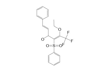 (2E,5E)-2-ETHOXY-1,1,1-TRIFLUORO-6-PHENYL-3-(PHENYLSULFONYL)-HEX-2,5-DIEN-4-OL