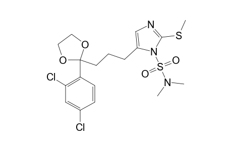 2-(2,4-DICHLOROPHENYL)-2-[3-(1-N,N-DIMETHYLSULFAMYL)-2-(METHYLTHIO-5-IMIDAZOLYL)-PROPYL]-1,3-DIOXOLANE