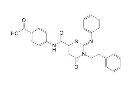 4-({[(2Z)-4-oxo-3-(2-phenylethyl)-2-(phenylimino)tetrahydro-2H-1,3-thiazin-6-yl]carbonyl}amino)benzoic acid