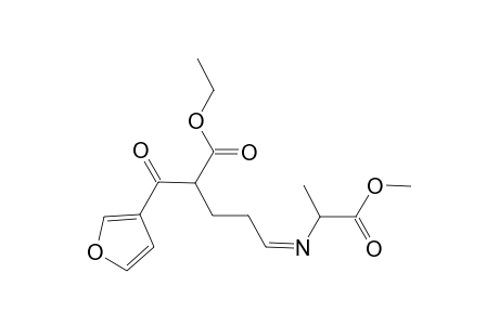 Methyl N-[4-(3'-furoyl)-4-ethoxycarbonylbutylidene)alaninate
