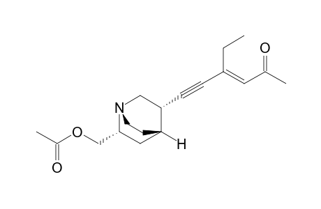6-((1'S,2'R,4'S,5'S)-2'-Acetoxymethyl-1'-azabicyclo[2.2.2]oct-5'-yl)-4-ethyl-(E)-3-hexen-5-yn-2-one