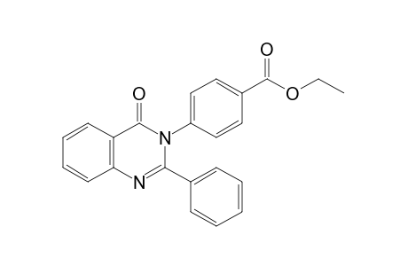 p-(3,4-dihydro-4-oxo-2-phenyl-3-quinazolinyl)benzoic acid, ethyl ester