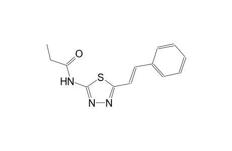 N-{5-[(E)-2-phenylethenyl]-1,3,4-thiadiazol-2-yl}propanamide