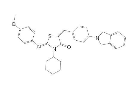 (2Z,5E)-3-cyclohexyl-5-[4-(1,3-dihydro-2H-isoindol-2-yl)benzylidene]-2-[(4-methoxyphenyl)imino]-1,3-thiazolidin-4-one