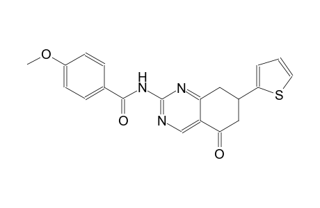 4-methoxy-N-[5-oxo-7-(2-thienyl)-5,6,7,8-tetrahydro-2-quinazolinyl]benzamide